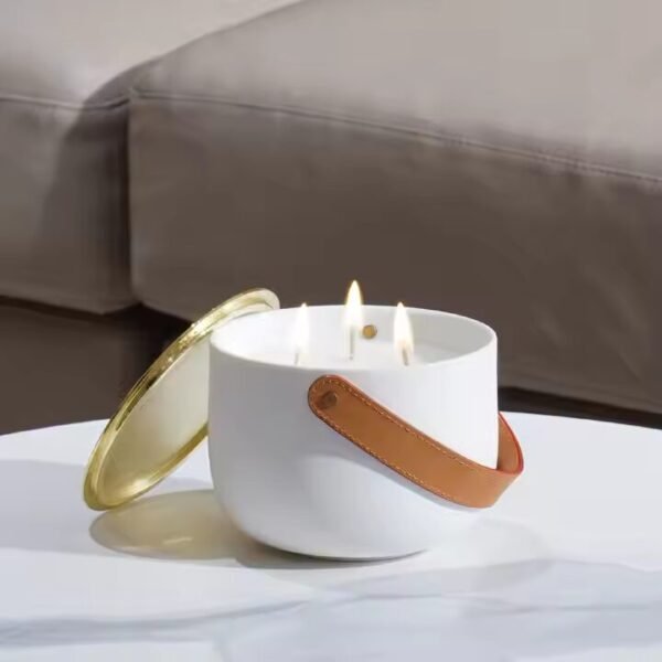 Luxury Ceramic Jar Candles - Geometric Art Design for Hotels & Spas - Image 3