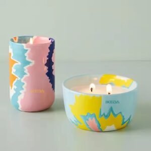 Festive Ceramic Jar Candles - Gingerbread & Fruit Scents for Christmas