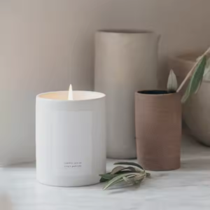 Ceramic Jar Candles Wholesale - Peach Scented Soy Wax with Wooden Wicks