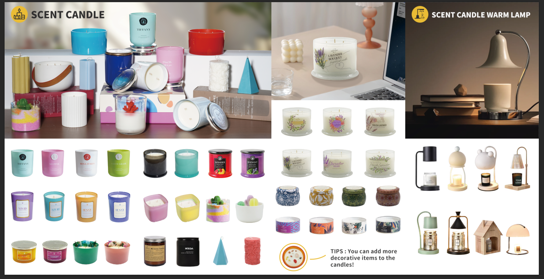 private label candles manufactured by IKEDA