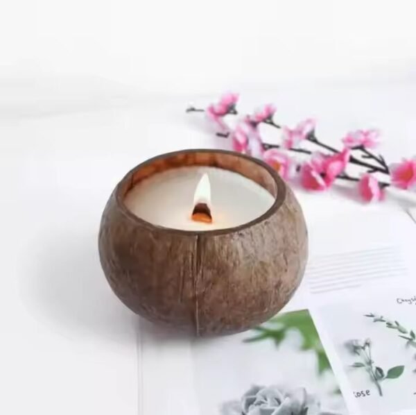 Bulk Wood Wick Candles - Coconut Shell Holiday Gifts - Image 2