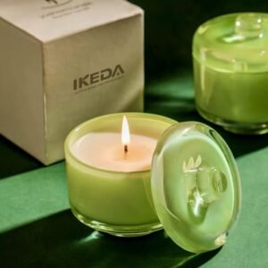 Custom Logo Ceramic Candles - Wood Wick Technology for Boutiques
