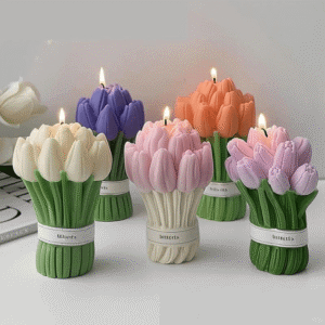 Private Label Vegan Flower Aromatherapy Candles Soy Wax Luxury Aroma Custom Scented Candles for Home Decorative
