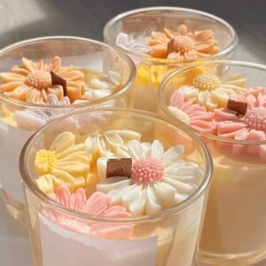 Carnation Scented Candle Handmade Realistic Flower Shape Mother's Day Gift Wholesale Wax Candle