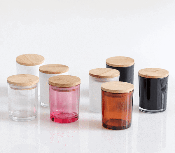 Custom Logo Scented Candles in Bulk - 8oz to 30oz Thick Glass Containers with Wooden Lids