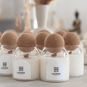 Wholesale Modern Embossed Stone Design Glass Candle Holders - 250ml Capacity for DIY Craft