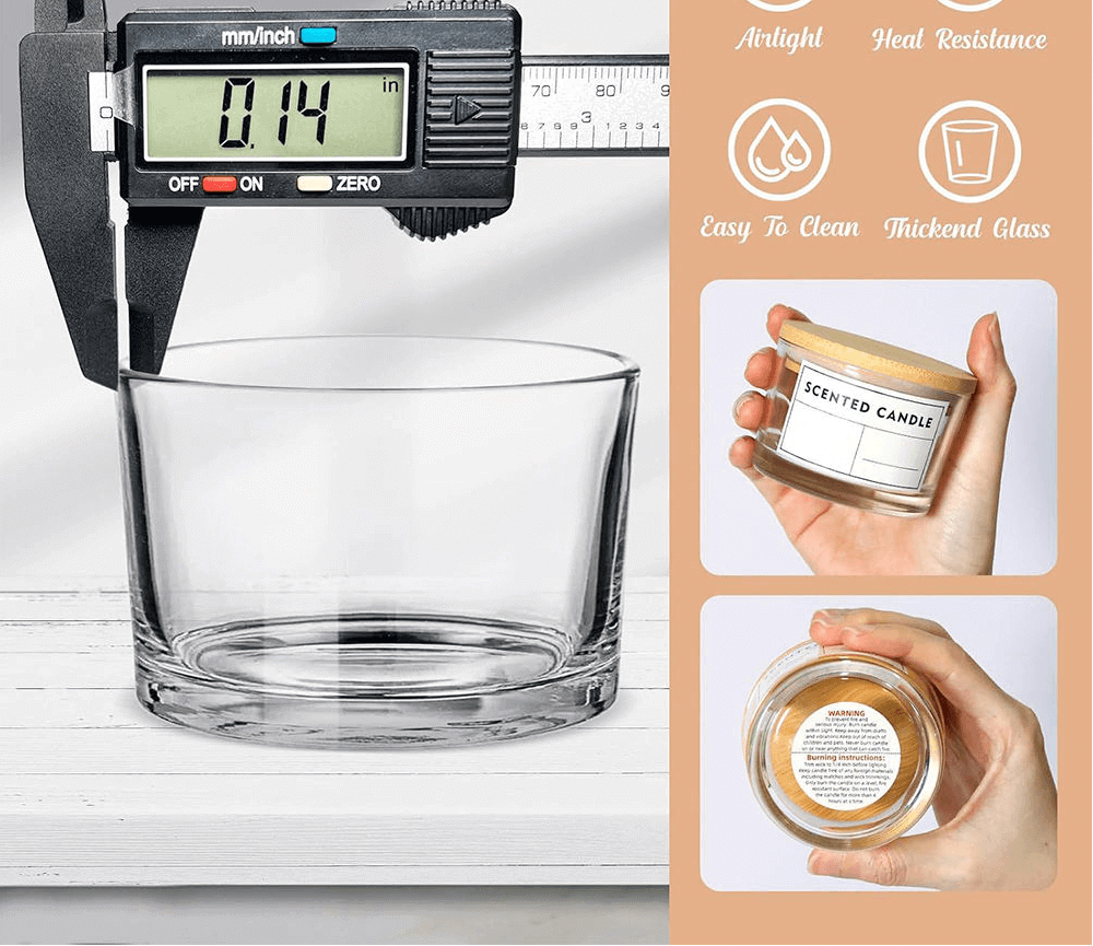 Wholesale Modern Embossed Stone Design Glass Candle Holders - 250ml Capacity for DIY Craft - Image 4