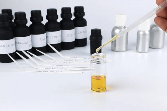 Testing candle fragrances during private label development process.