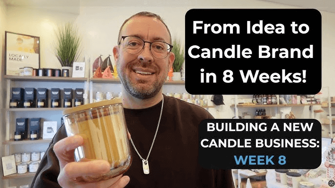 Successful private label candle brand collection with elegant packaging.