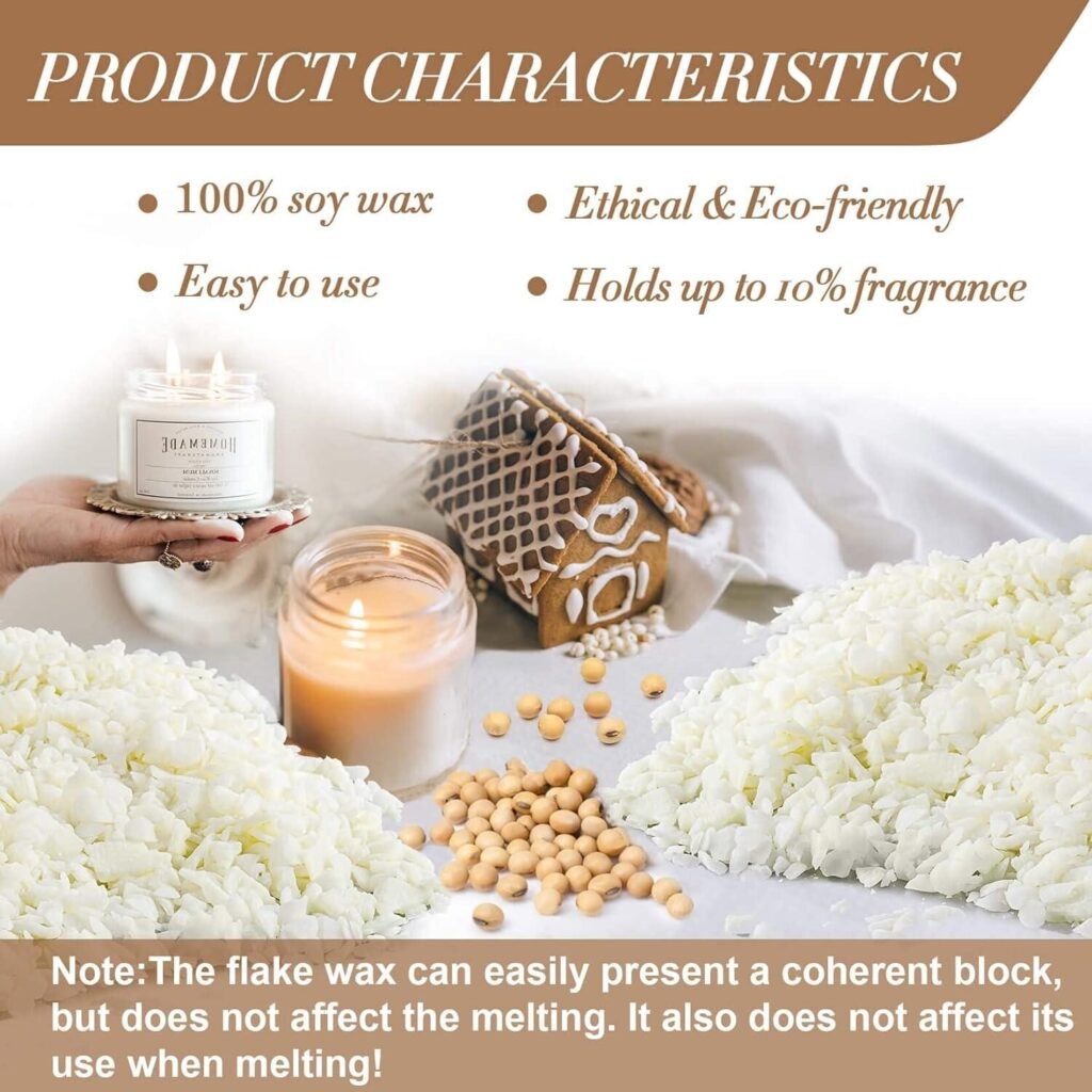 Eco-friendly soy wax used in candle production