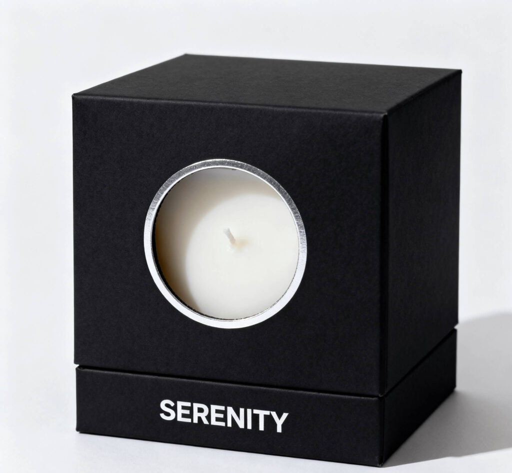 Private label candle brand packaging design