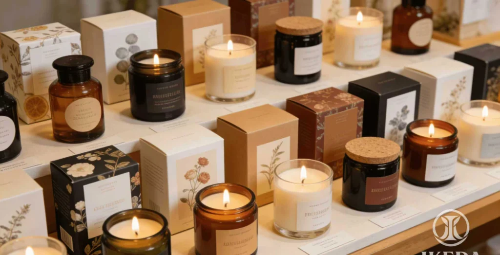 custom candle packaging options for private label brands