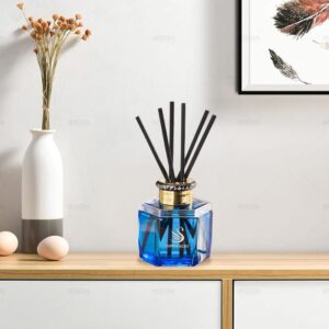 Fragrance Reed Diffuser, 50ML Lavender Jasmine Lemongrass Aromatherapy Diffuser Set with 8 Black Fiber Sticks ,Air Freshener for Bedroom Office