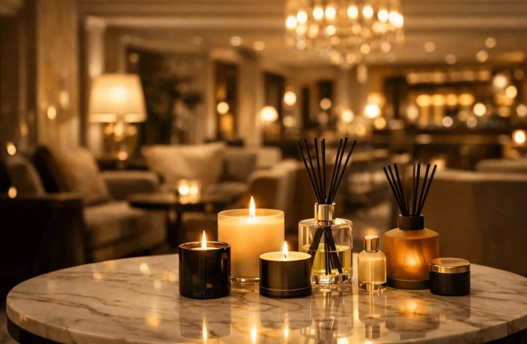 private label hotel candles for luxury resorts
