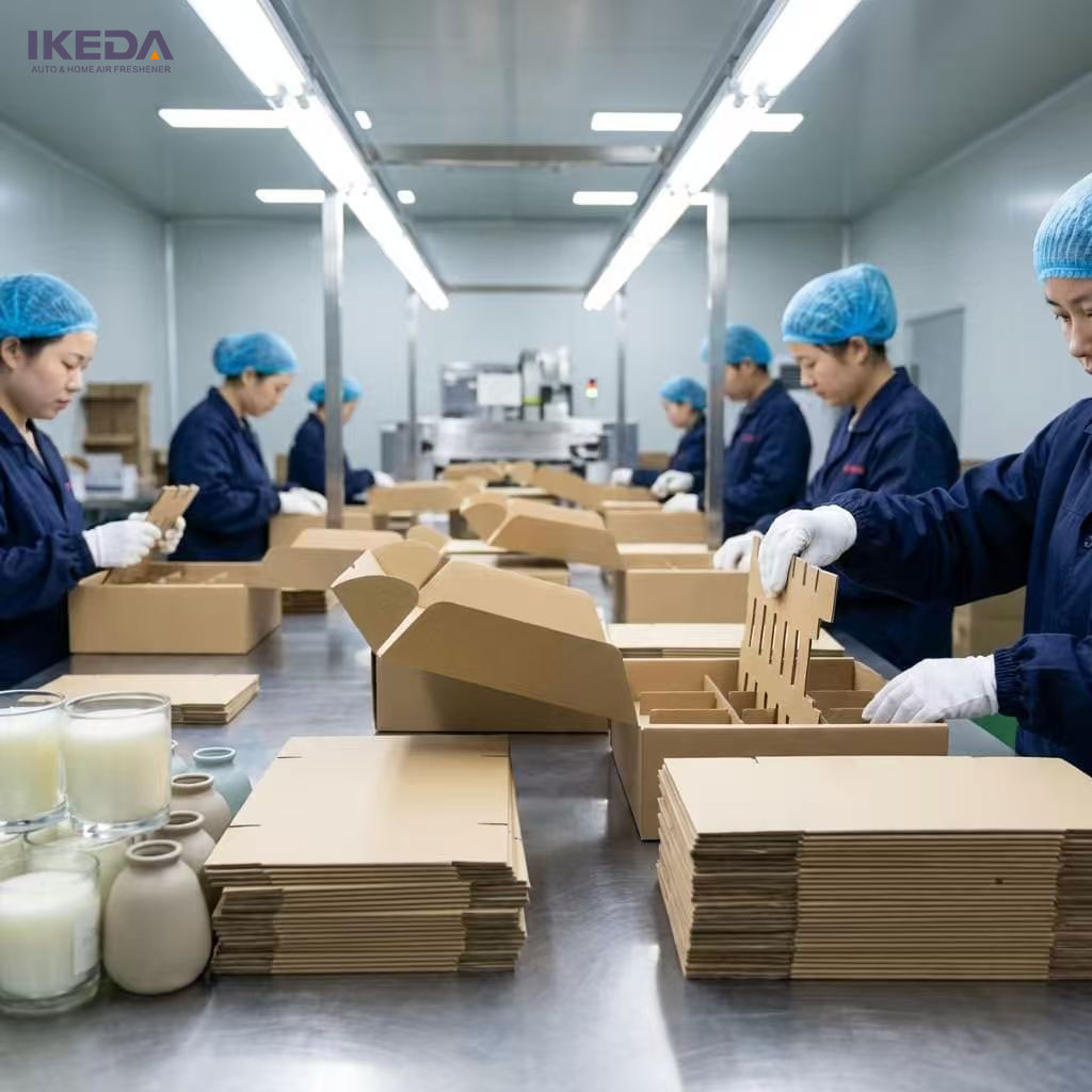 private label candles finished products and export packaging