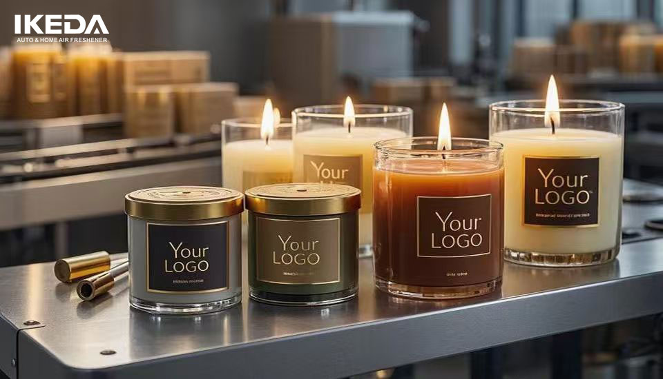 oud amber and saffron private label candle collection