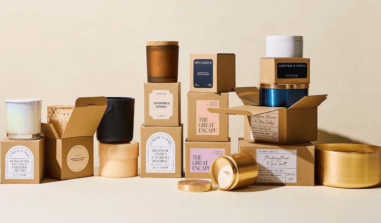 Candle product samples in different jar styles prepared for evaluation